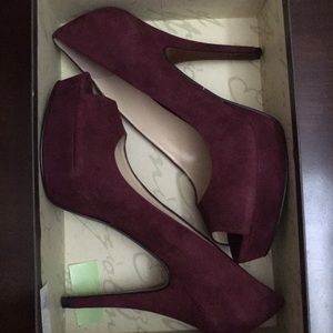 Purple Enzo Angiolini high heels.